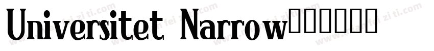 Universitet Narrow字体转换
